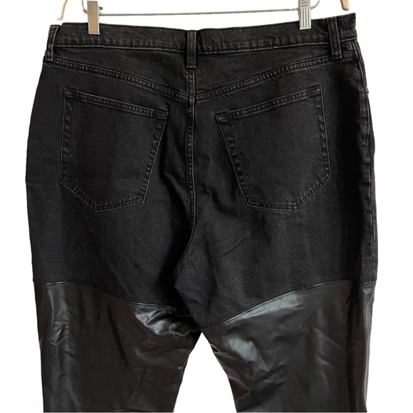 Abercrombie & Fitch Mixed Fabric Ultra High Rise 90s Straight Jean, Size 34/18 - Picture 12 of 12